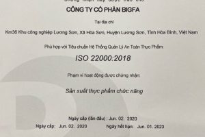 GIẤY CHỨNG NHẬN ISO 22000:2018